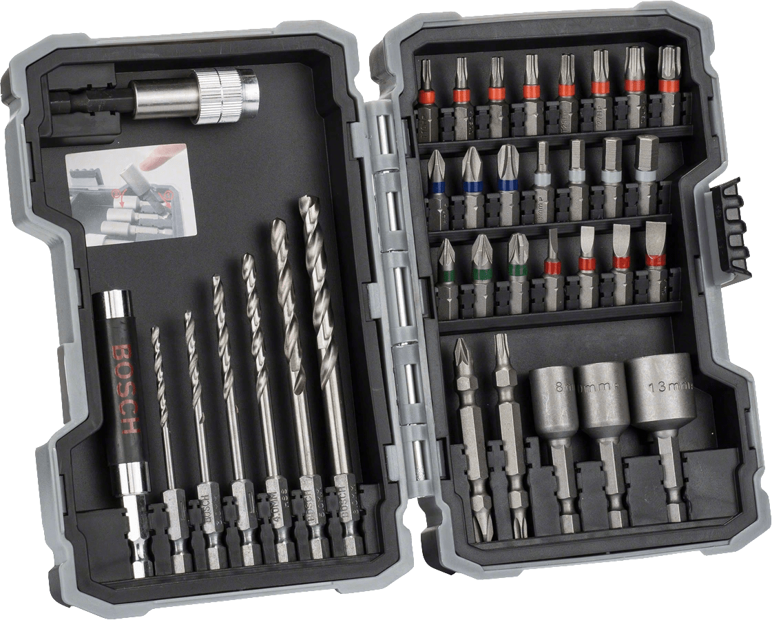 Bosch 35 Pieces Extra Hard HSS Drill & Screw Bits Set For Metal | Supply Master, Accra, Ghana Drill Bits Buy Tools hardware Building materials