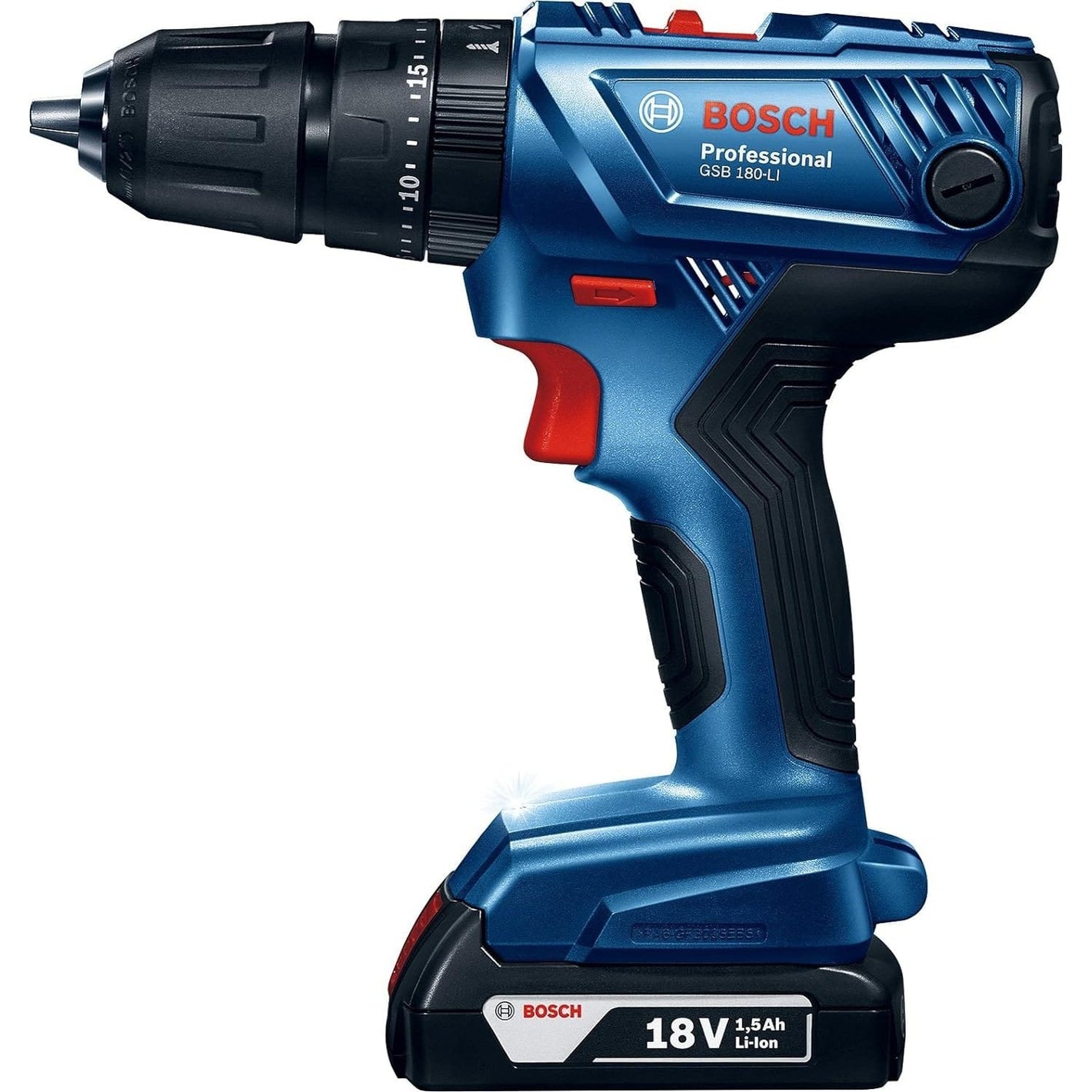 Bosch Lithium-Ion Cordless Impact Drill 18V with Two Batteries - GSB180-LI
