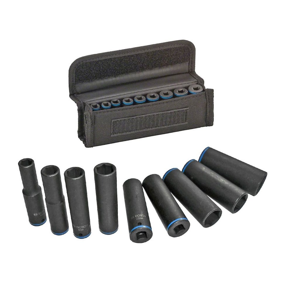 Elevate your toolkit with the Bosch 9-Piece 50mm Deep Impact Socket Set (2608551097) at SupplyMaster.store in Ghana. Sockets & Hex Keys Buy Tools hardware Building materials