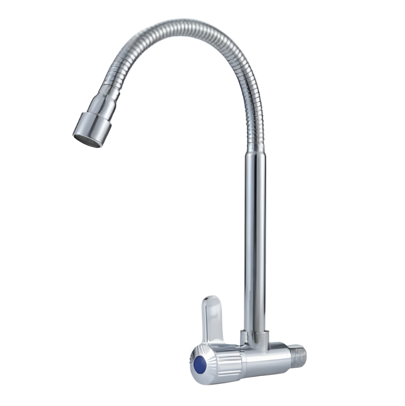 Buy Chrome Wall-Mounted Cold Kitchen Sink Faucet Tap - CS22-IN | Shop at Supply Master Accra, Ghana Kitchen Tap Buy Tools hardware Building materials