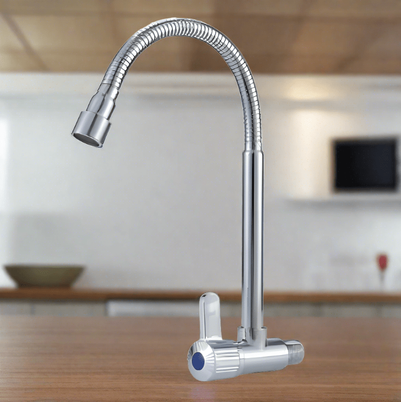 Buy Chrome Wall-Mounted Cold Kitchen Sink Faucet Tap - CS22-IN | Shop at Supply Master Accra, Ghana Kitchen Tap Buy Tools hardware Building materials