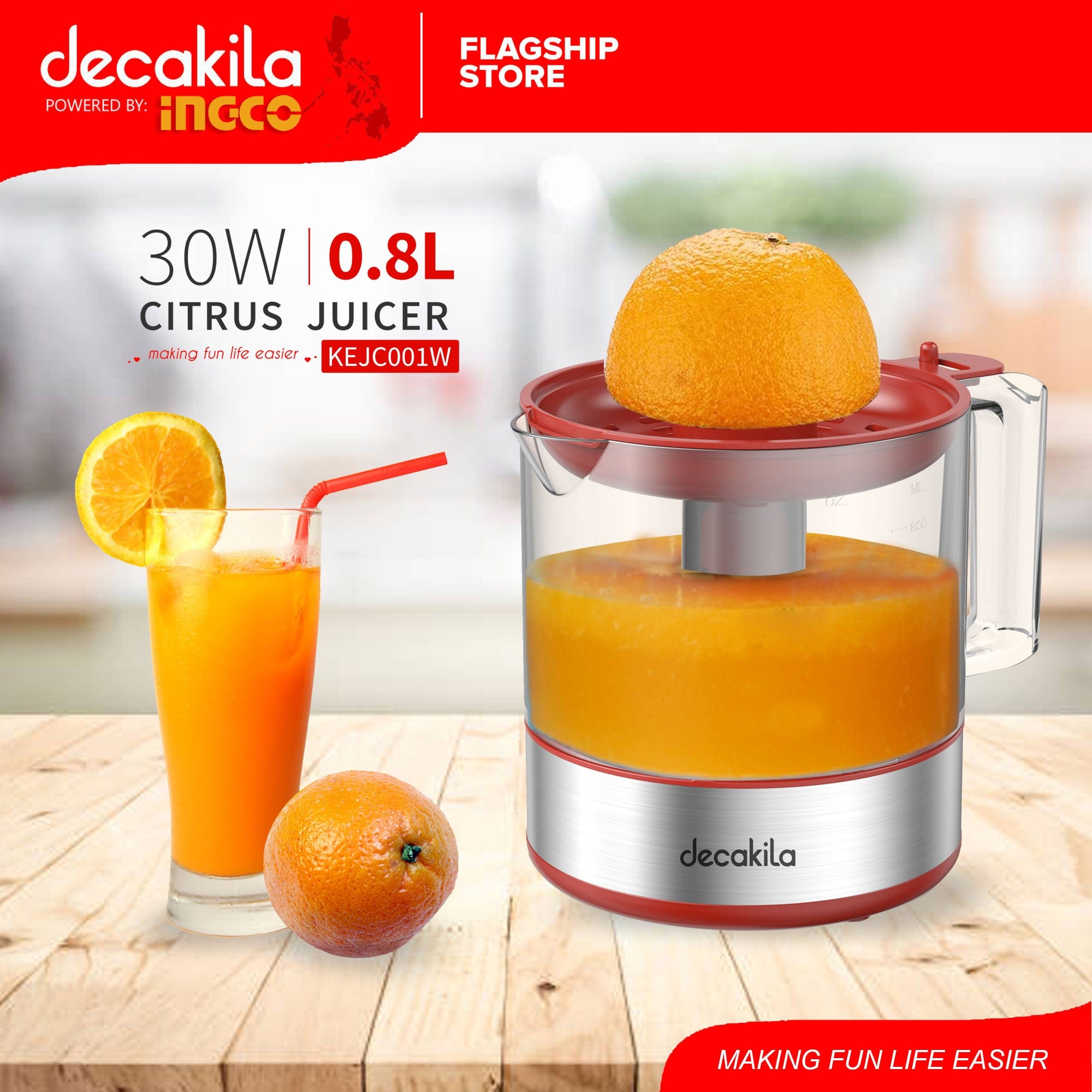 Buy Decakila Citrus Juicer with Double Cones 30W - KEJC001W in Ghana | Supply Master Kitchen Appliances Buy Tools hardware Building materials