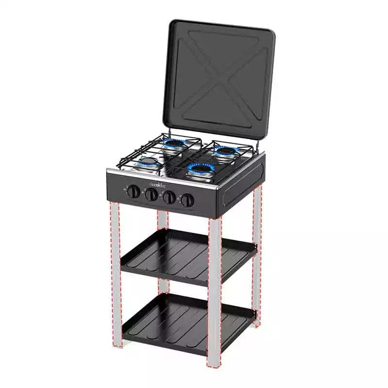 Buy Decakila Four Burner Gas Stove With Shelf - KMGS018B in Ghana | Supply Master Kitchen Appliances Buy Tools hardware Building materials