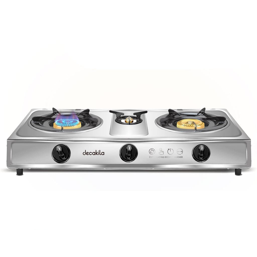 Buy Decakila Triple Burner Table Top Gas Stove - KMGS014M in Ghana | Supply Master Kitchen Appliances Buy Tools hardware Building materials