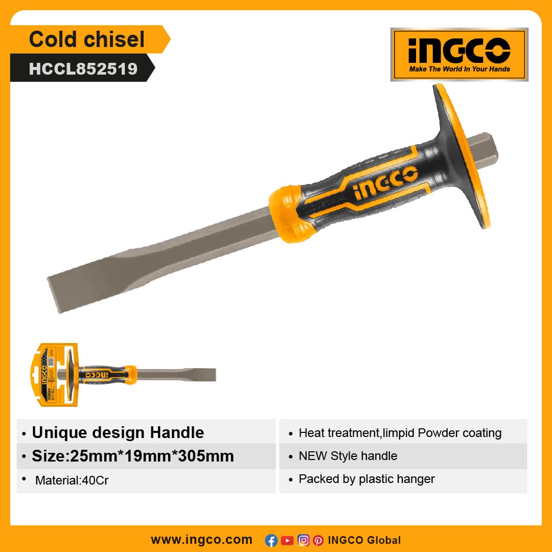 Ingco 19mm Cold chisel - HCCL852519 | Supply Master | Accra, Ghana Chisels Files Planes & Punches Buy Tools hardware Building materials