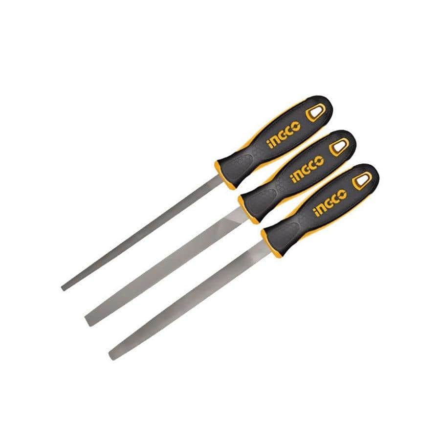 Ingco 8" 3 Pieces Steel File Set - HKTFS1308 | Supply Master | Accra, Ghana Chisels Files Planes & Punches Buy Tools hardware Building materials