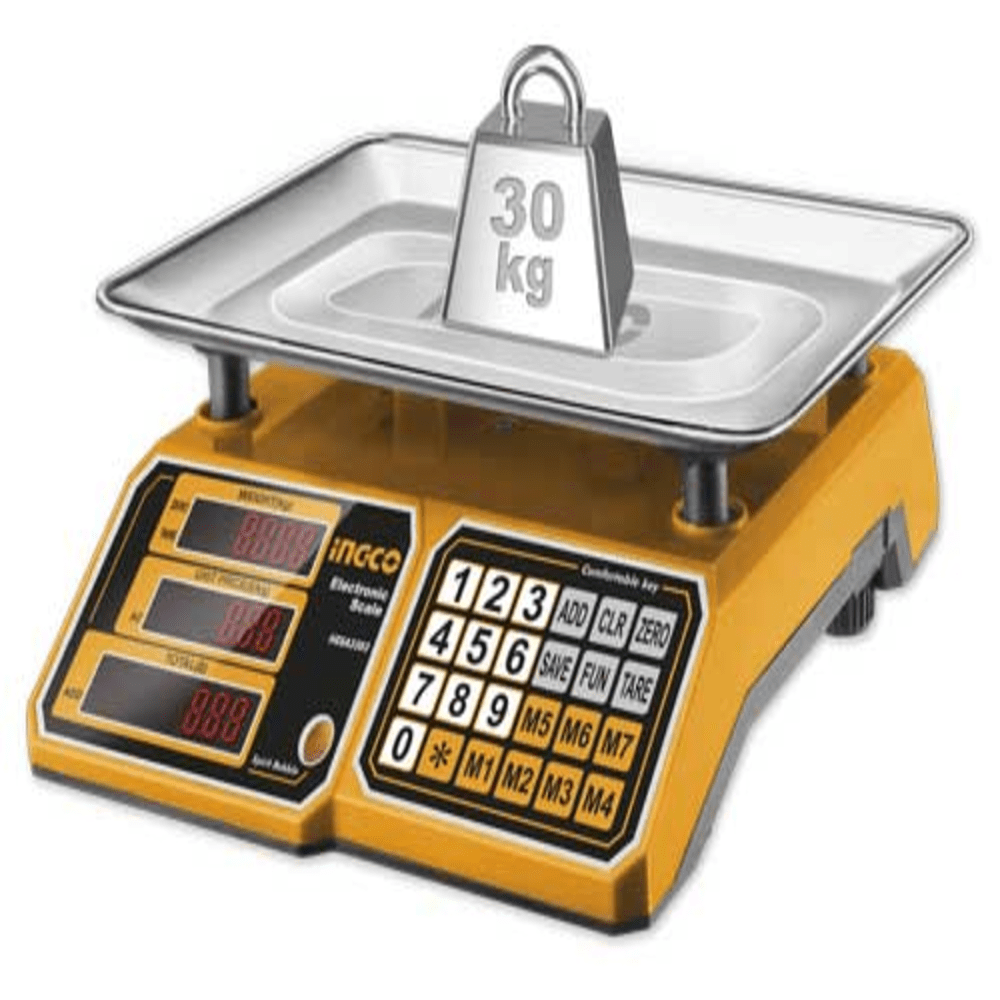 Ingco Electronic Scale 30Kg - HESA3303 - Buy Online in Accra, Ghana at Supply Master Digital Meter Buy Tools hardware Building materials