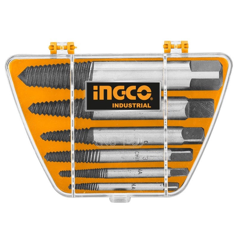 Ingco 5 Pieces Screw Extractor Set - ASE106 | Supply Master Accra, Ghana Drill Bits Buy Tools hardware Building materials