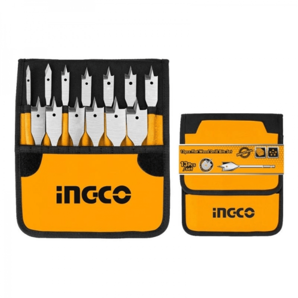Ingco - Flat Wood Drill Bits set (13pcs) - AKD41301 | Supply Master | Accra, Ghana Drill Bits Buy Tools hardware Building materials