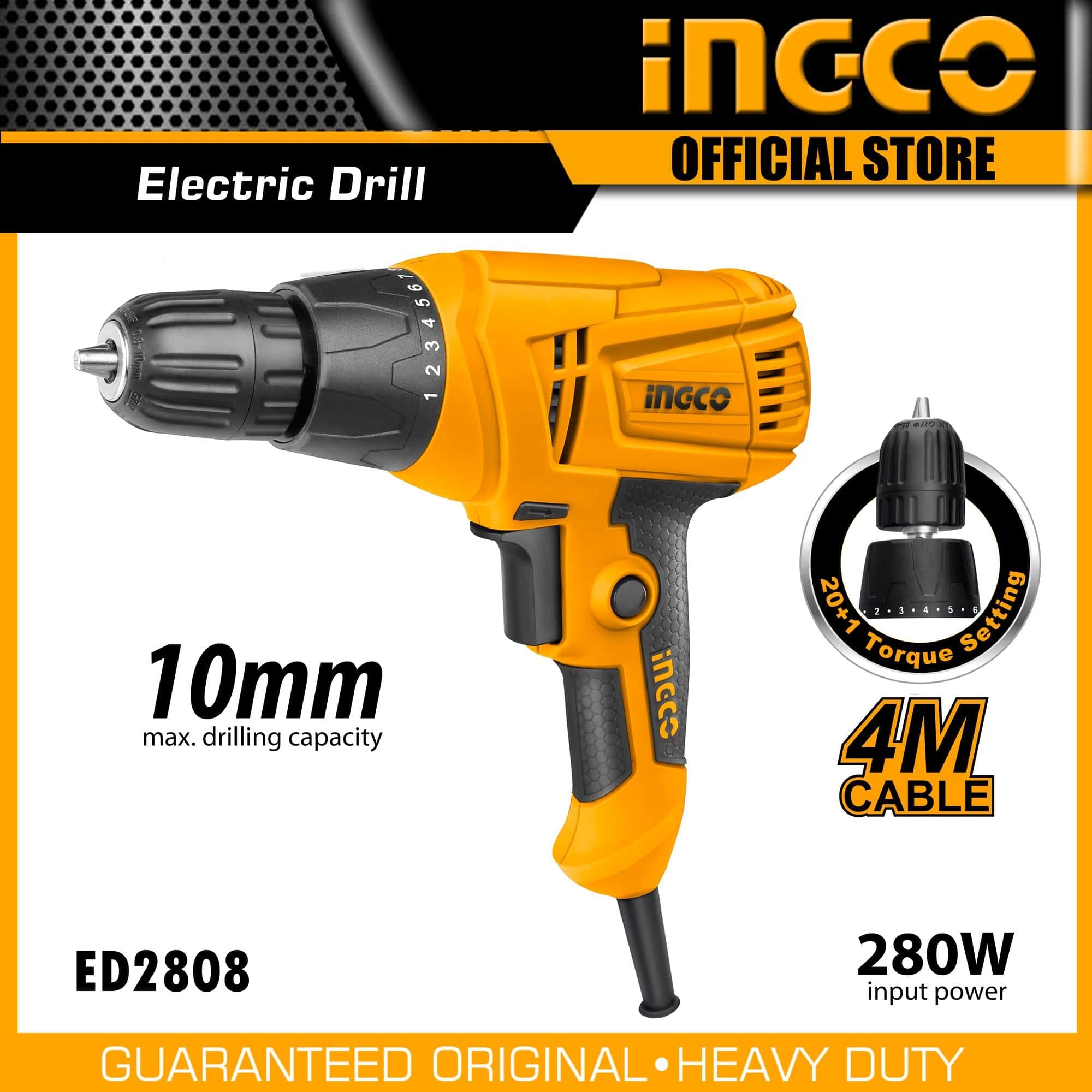 Ingco Electric Drill 280W - ED2808 - Buy Online in Accra, Ghana at Supply Master Drill Buy Tools hardware Building materials
