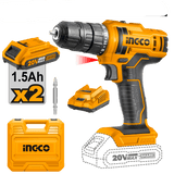 Ingco Lithium-Ion Cordless Drill 20V - CDLI20028 | Buy Online in Accra, Ghana - Supply Master Drill Buy Tools hardware Building materials