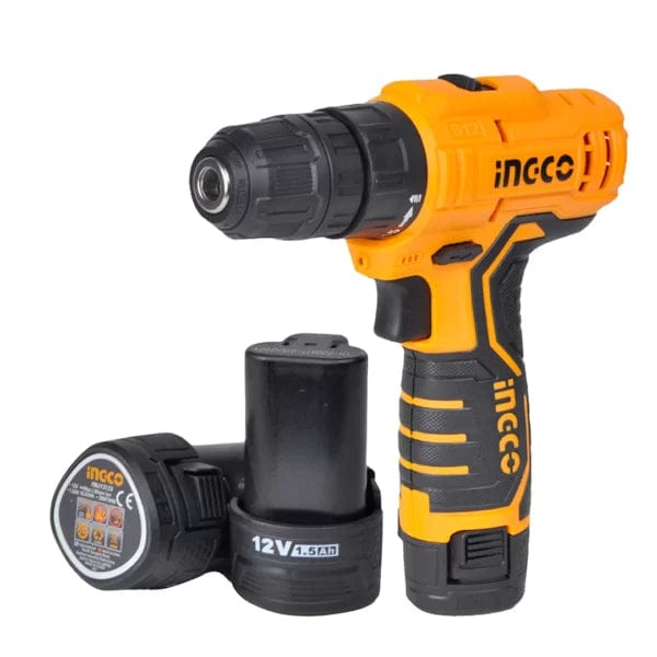Ingco Lithium-Ion Cordless Drill with Two 12V Batteries - CDLI12325 | Buy Online in Accra, Ghana - Supply Master Drill Buy Tools hardware Building materials