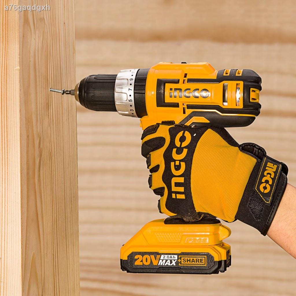 Ingco Lithium-Ion Cordless Drill with Two 20V Batteries 1.5Ah - CDLI20012 | Shop Online in Accra, Ghana - Supply Master Drill Buy Tools hardware Building materials