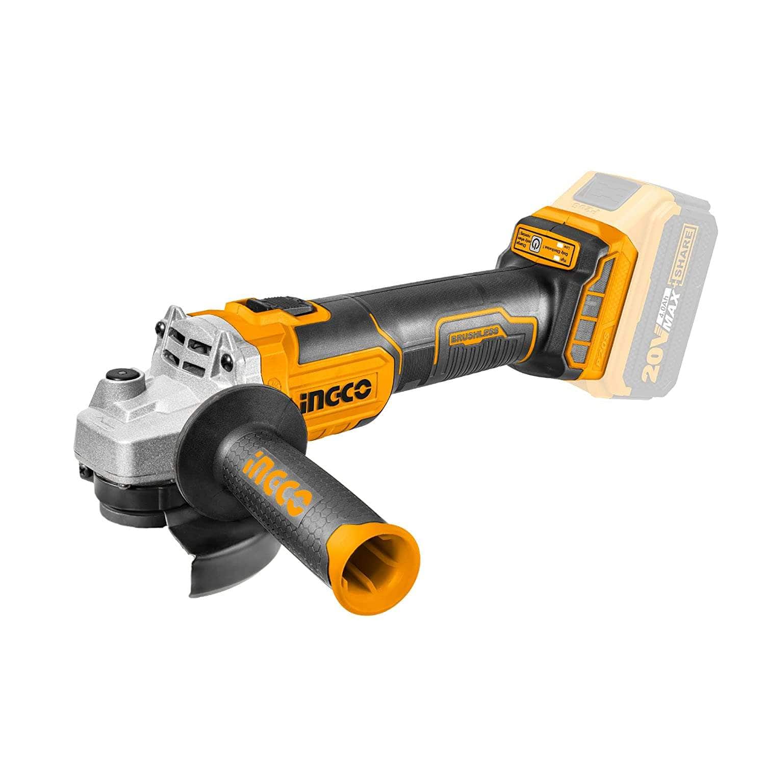 Buy Ingco 4.5"/115mm Brushless Lithium-Ion Cordless Angle Grinder - CAGLI211156 | Shop at Supply Master Accra, Ghana Grinder Buy Tools hardware Building materials