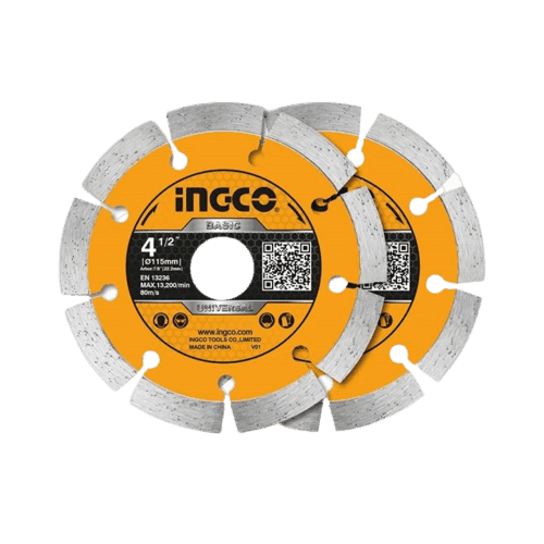 Ingco 2-Pieces 4.5"/115mm Wet & Dry Diamond Disc - DMD0111523 | Supply Master Accra, Ghana Grinding & Cutting Wheels Buy Tools hardware Building materials