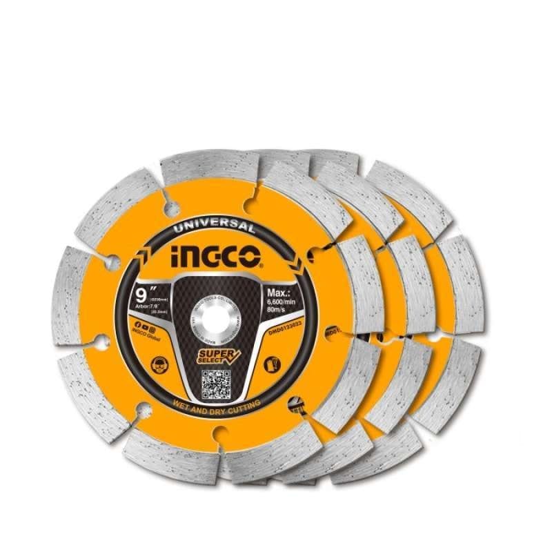 Ingco 3Pcs/Set 9" Dry Diamond Disc - DMD0123023 | Supply Master | Accra, Ghana Grinding & Cutting Wheels Buy Tools hardware Building materials