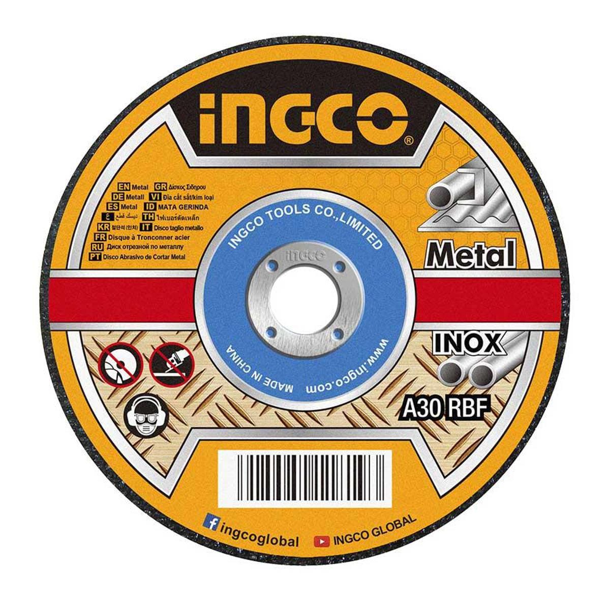 Ingco Abrasive INOX - Metal Cutting Disc 115 X 1.2mm Set 100pcs - MCD10115100 | Supply Master Accra, Ghana Grinding & Cutting Wheels Buy Tools hardware Building materials