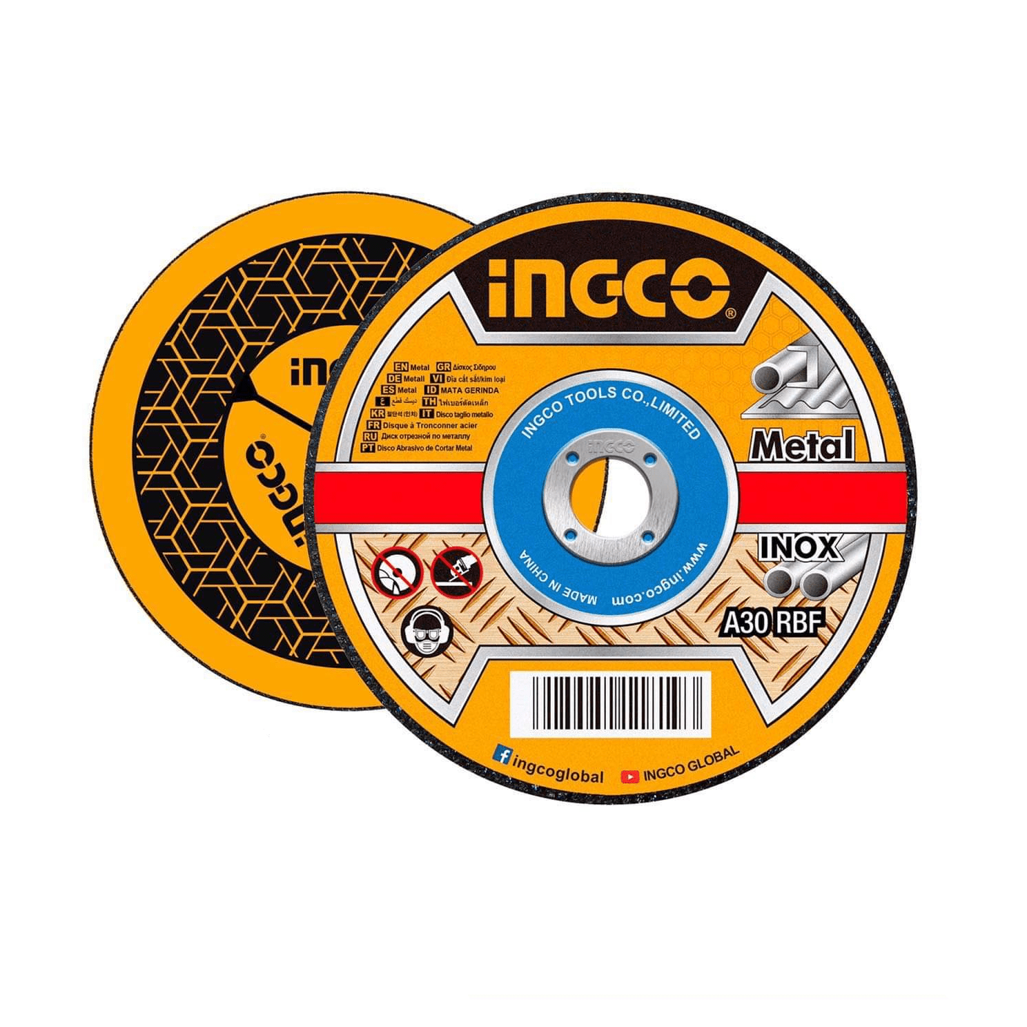 Ingco Abrasive INOX - Metal Cutting Disc 125 X 1.2mm Set 10pcs - MCD121255 | Supply Master Accra, Ghana Grinding & Cutting Wheels Buy Tools hardware Building materials