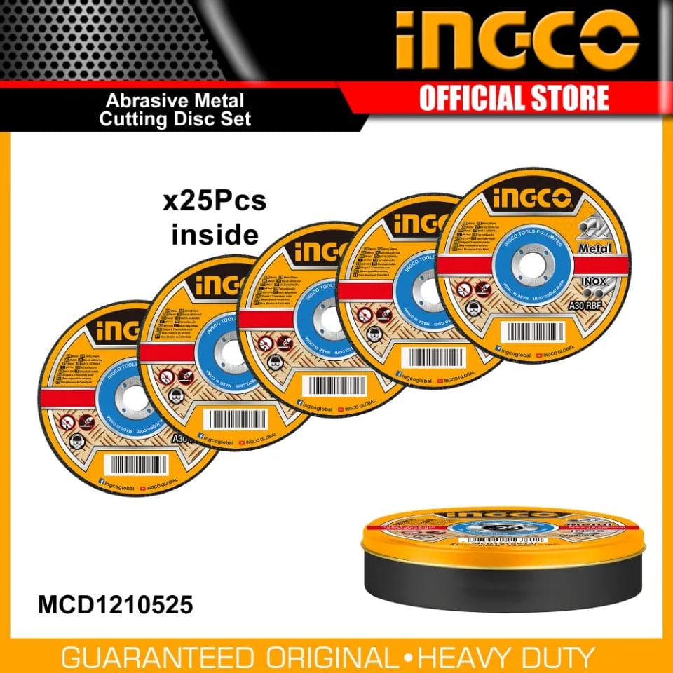Ingco Abrasive Metal Cutting Disc 105mm X 1.2mm (25pcs) - MCD1210525 | Supply Master | Accra, Ghana Grinding & Cutting Wheels Buy Tools hardware Building materials