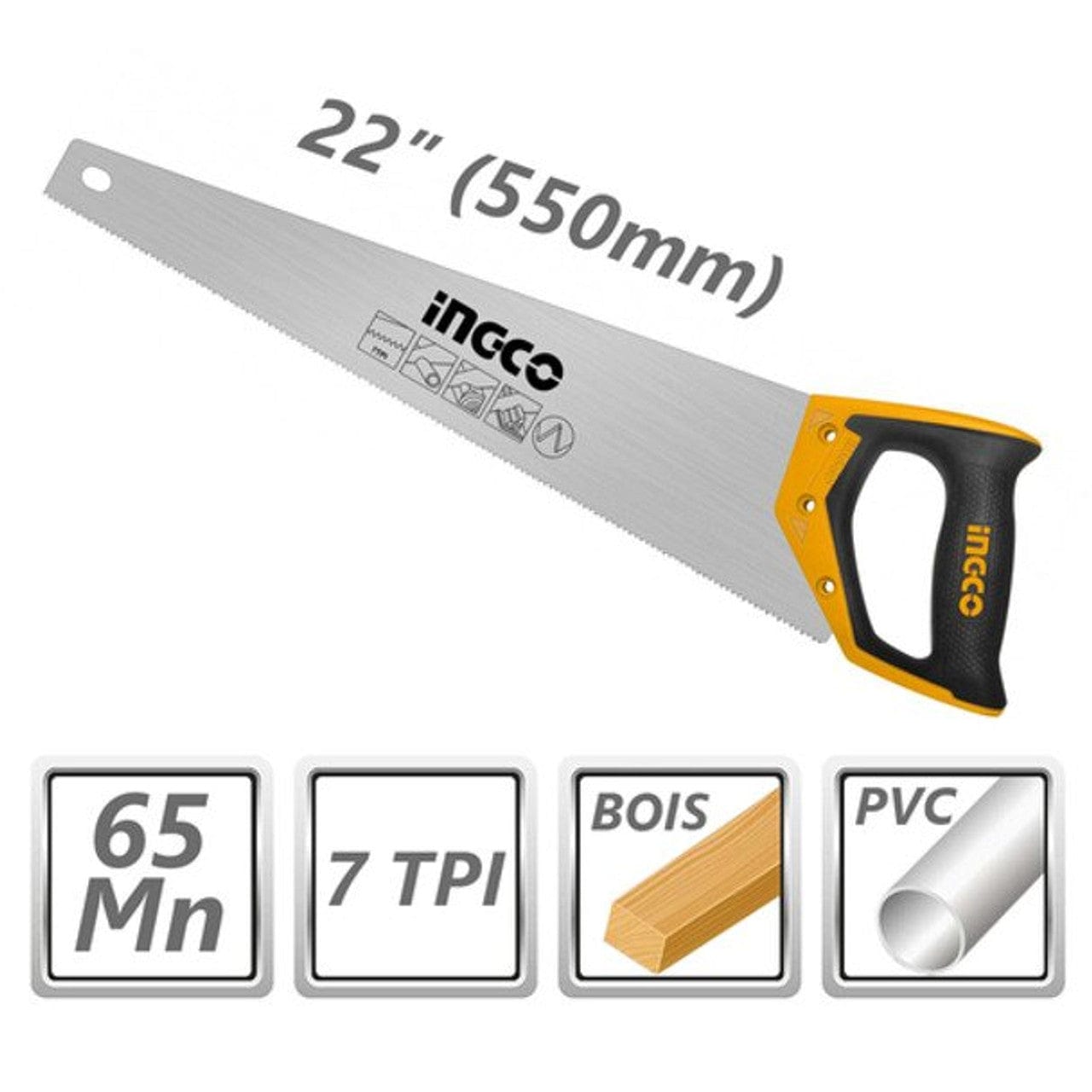 Ingco 22" (550mm) Hand Saw - HHAS08550 | Supply Master | Accra, Ghana Hand Saws & Cutting Tools Buy Tools hardware Building materials