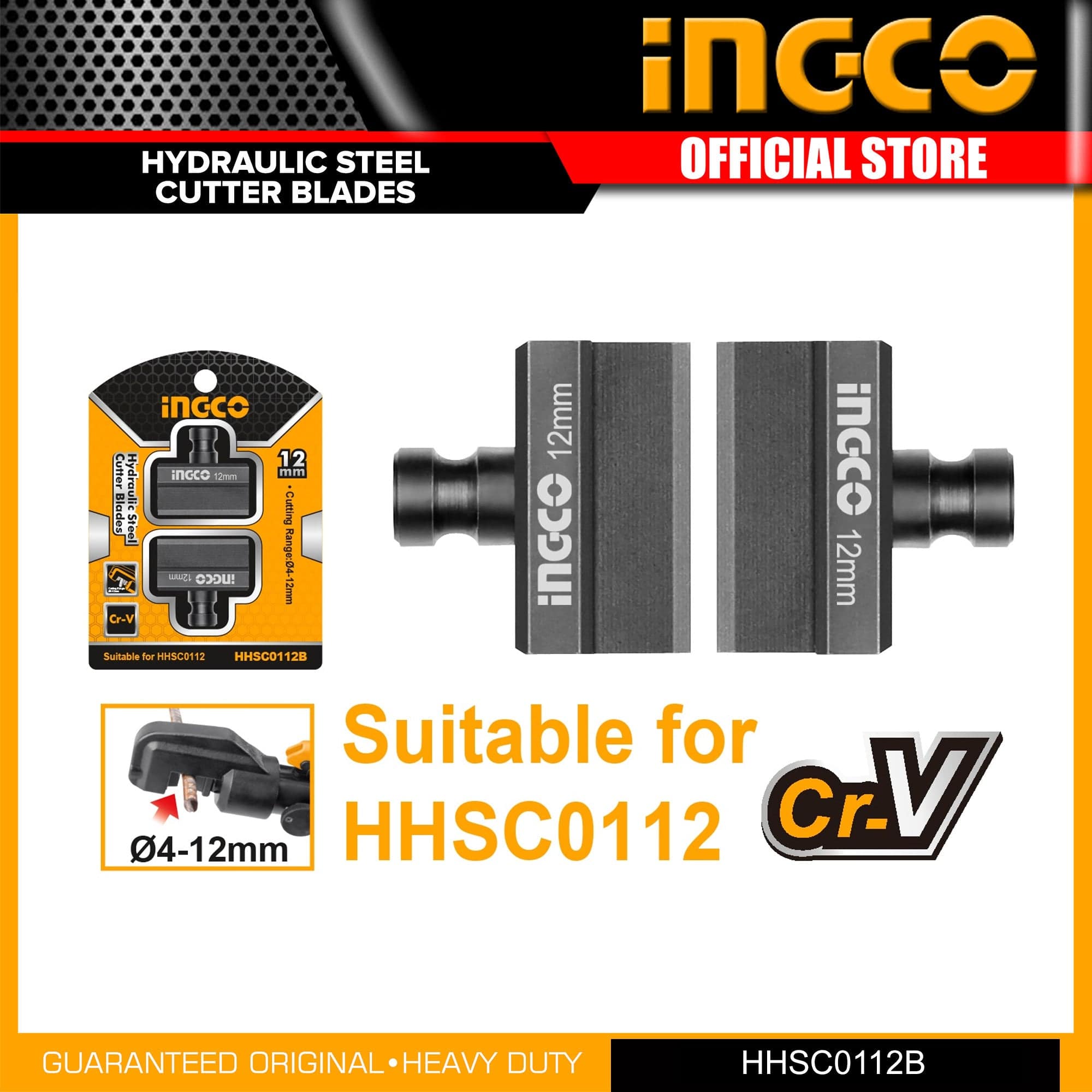 Ingco Hydraulic Steel Cutter Blades - HHSC0112B | Shop Online in Accra, Ghana - Supply Master Hand Saws & Cutting Tools Buy Tools hardware Building materials