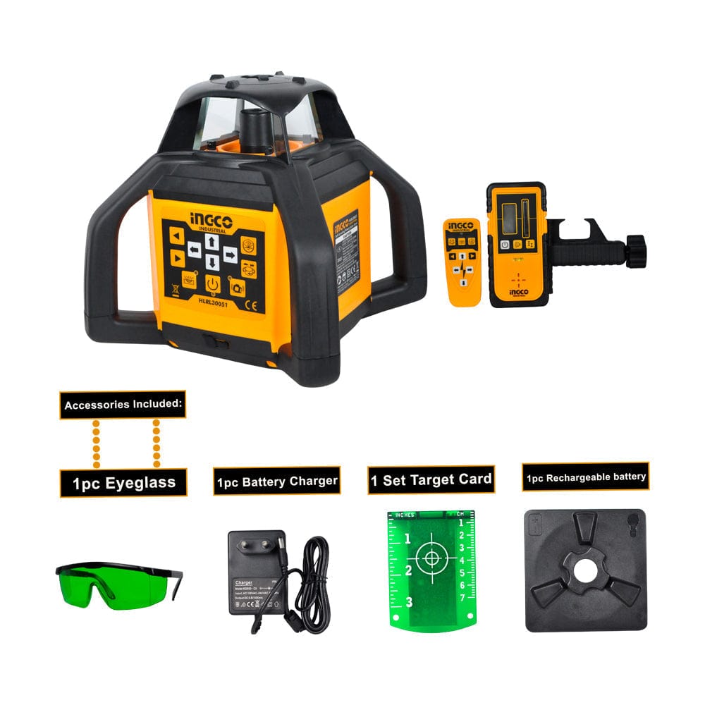 Ingco Self-Leveling Rotary Laser Level - HLRL30051 | Supply Master | Accra, Ghana Laser Measure Buy Tools hardware Building materials