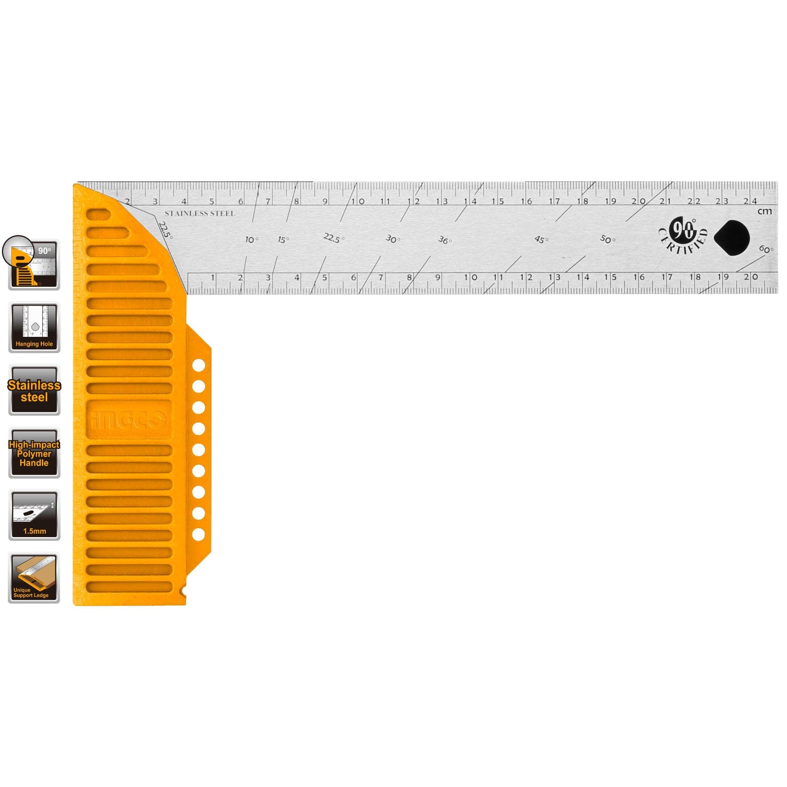 Ingco Angle Square - HAS123002 | Supply Master | Accra, Ghana Marking Tools Buy Tools hardware Building materials