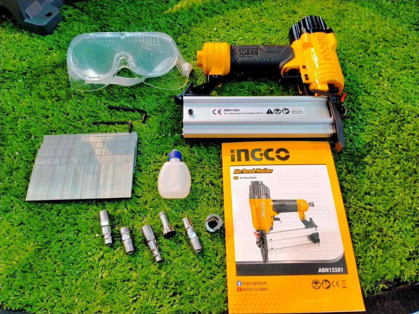 Ingco Air Brad Nailer - ABN15501 | Supply Master | Accra, Ghana Nailer & Stapler Buy Tools hardware Building materials