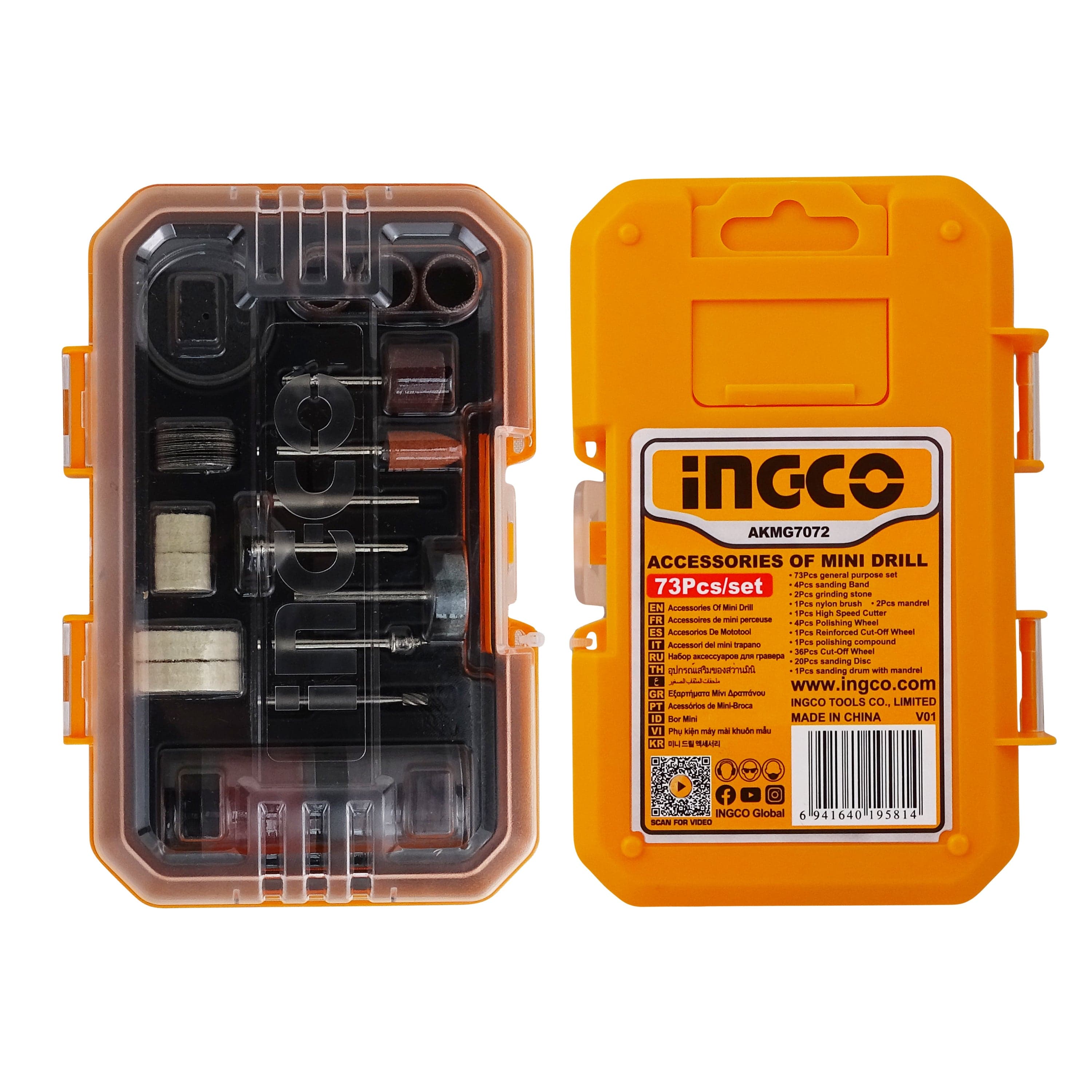 Ingco 73 Pieces Accessories for Mini Die Grinder - AKMG7072 | Supply Master Accra, Ghana Oscillating Tool Accessories Buy Tools hardware Building materials