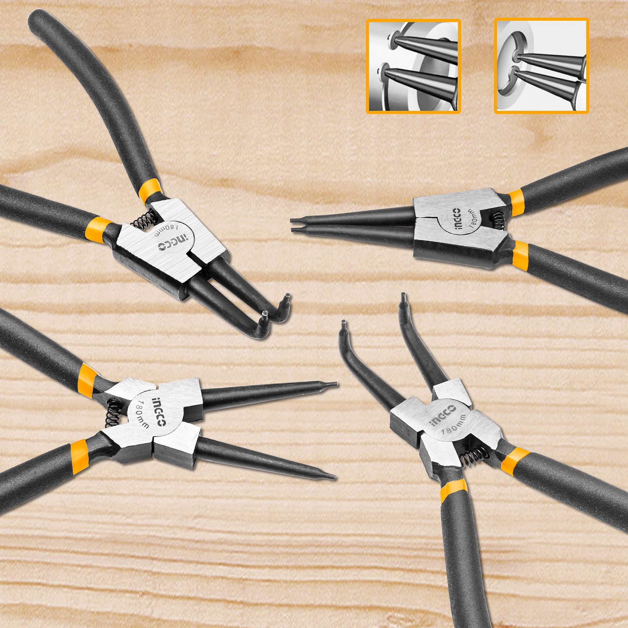 INGCO Snap Ring Plier Set 7 "/ 180mm - HCCPS01180 | Supply Master | Accra, Ghana Pliers Buy Tools hardware Building materials