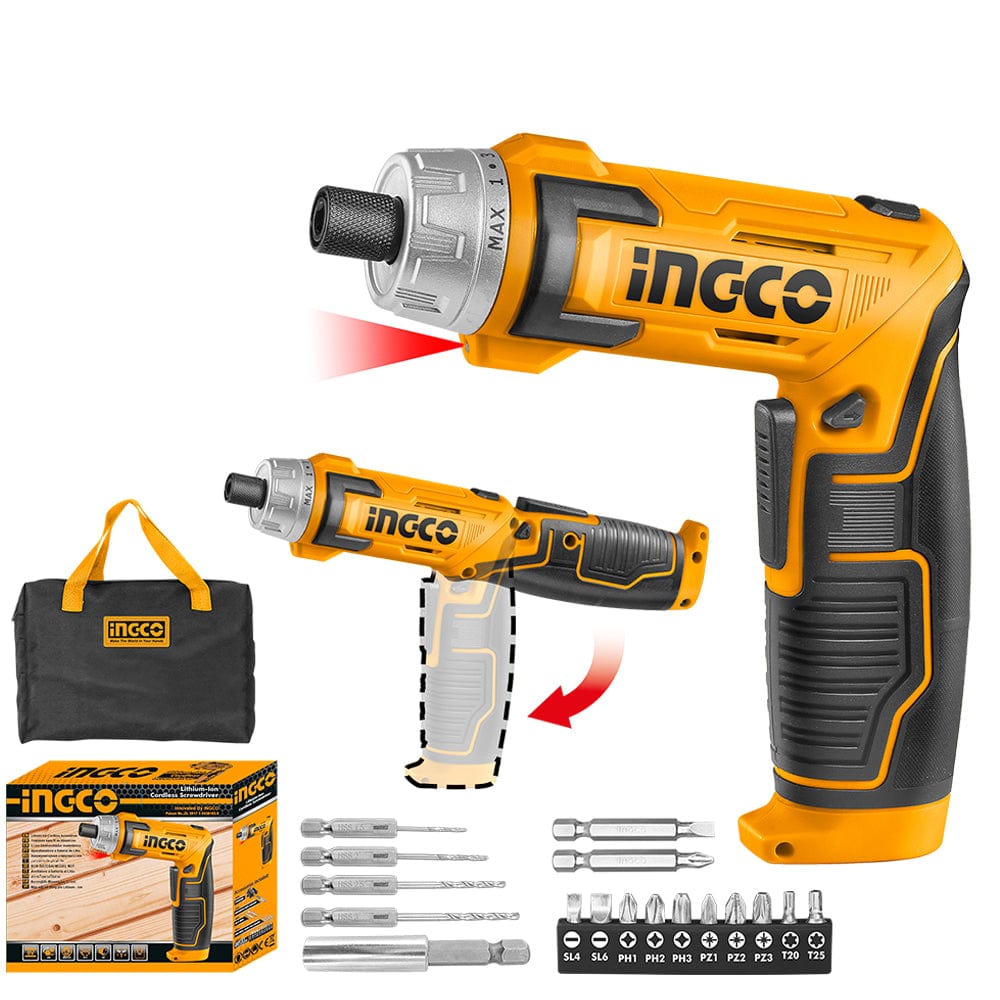 Ingco Lithium-Ion Cordless Screwdriver 8V - CSDLI0802 | Supply Master | Accra, Ghana Powered Screwdriver Buy Tools hardware Building materials