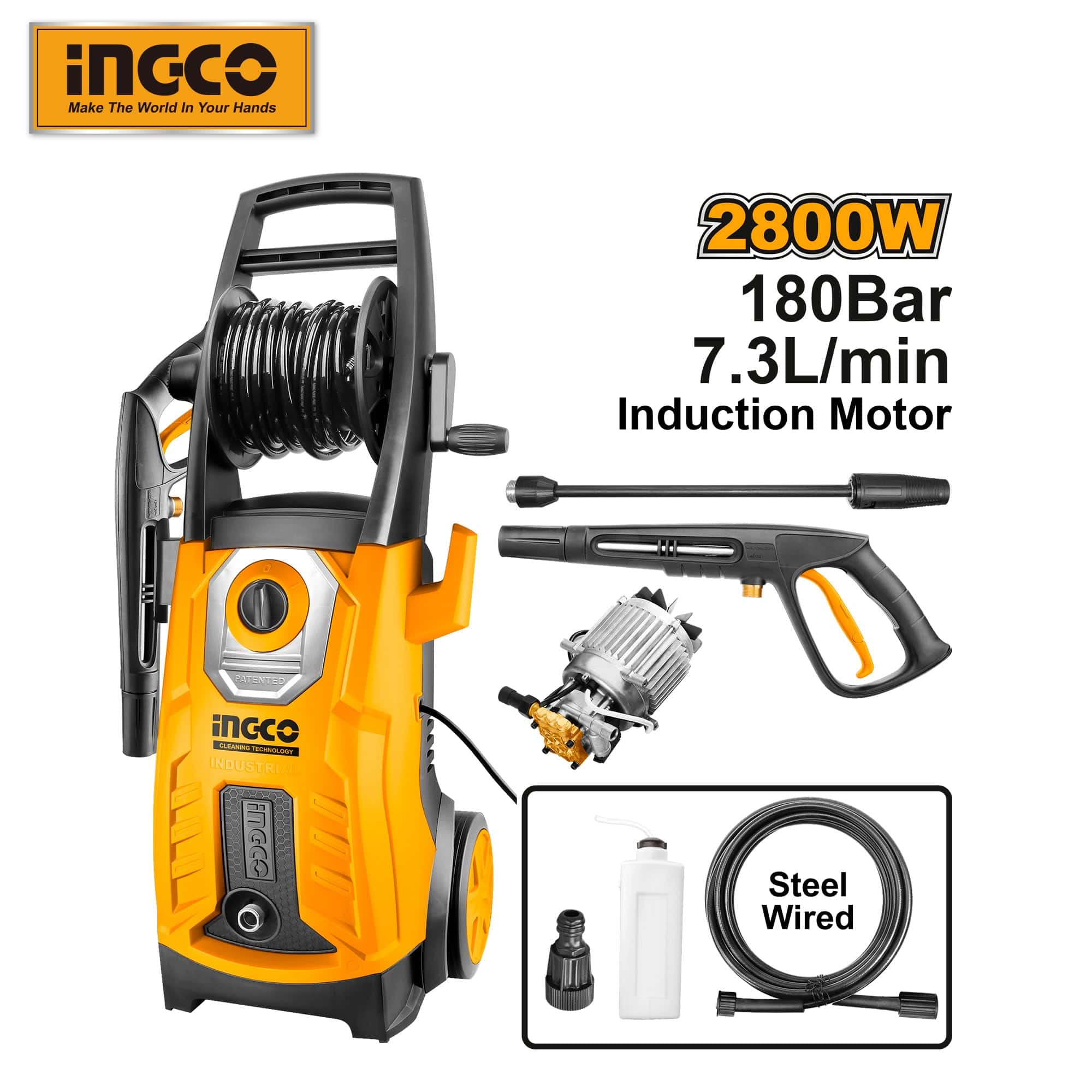 Ingco High Pressure Washer 2800W 180Bar | Buy Online in Accra, Ghana - Supply Master Pressure Washer Buy Tools hardware Building materials