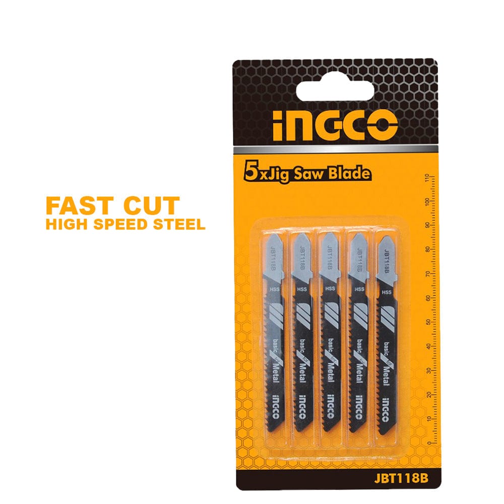 Ingco Jigsaw Blade for Metal 5 Pieces - JBT118B | Shop Online in Accra, Ghana - Supply Master Saw Blades Buy Tools hardware Building materials