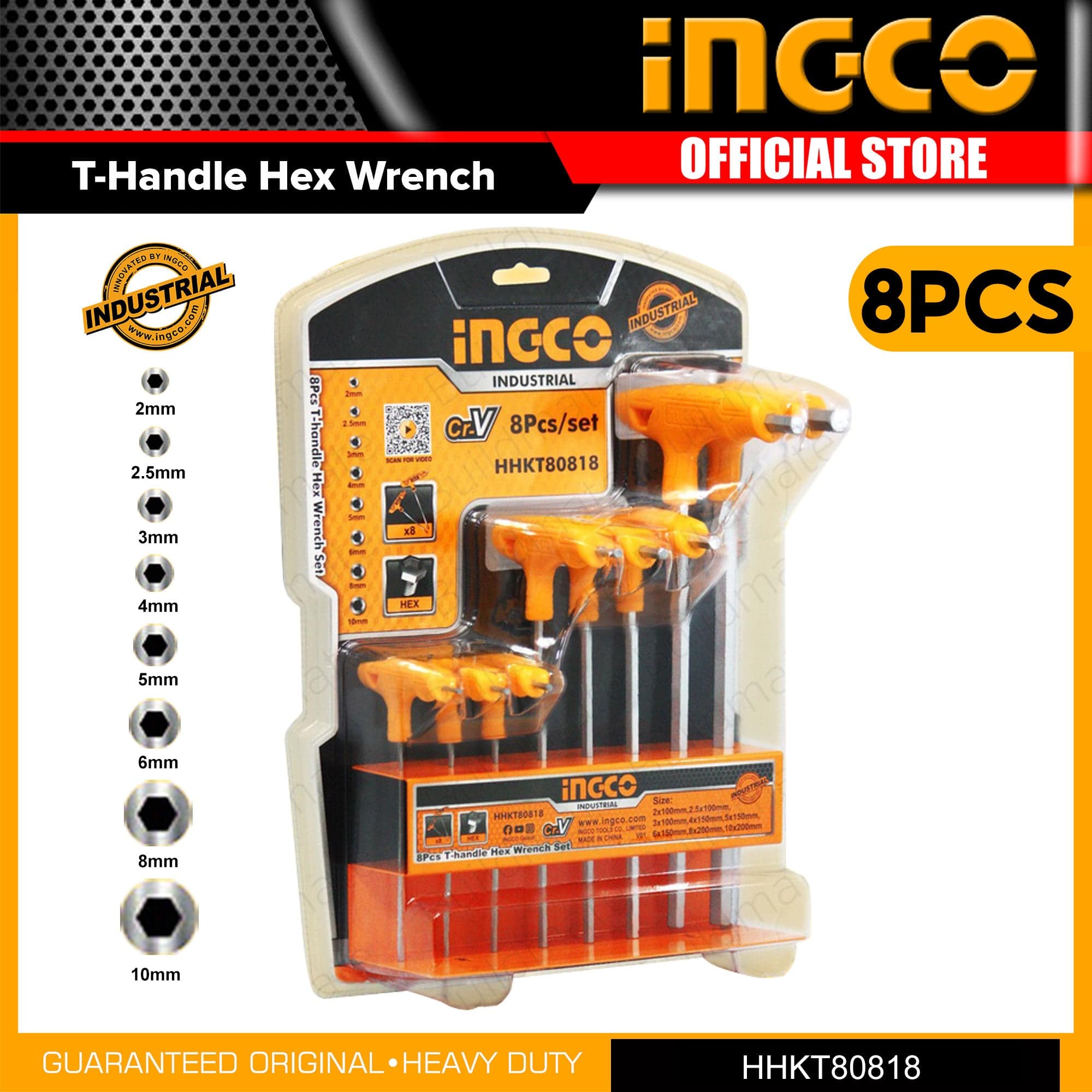 Ingco 8 Pcs T Handle Hex Keys Ball End Set - HHKT8082 | Supply Master | Accra, Ghana Screwdrivers Buy Tools hardware Building materials