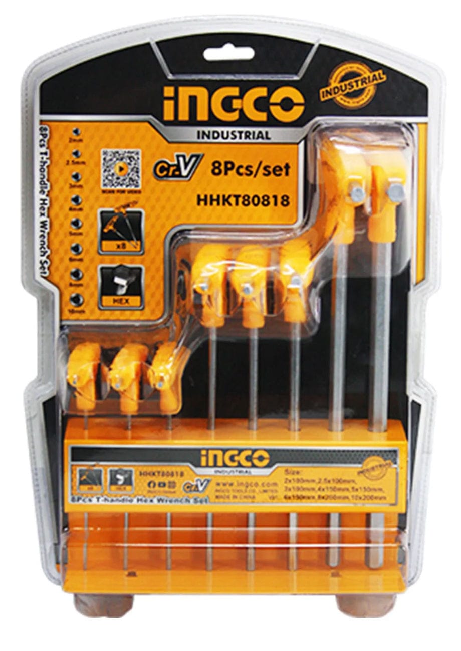 Ingco 8 Pcs T Handle Hex Keys Ball End Set - HHKT8082 | Supply Master | Accra, Ghana Screwdrivers Buy Tools hardware Building materials