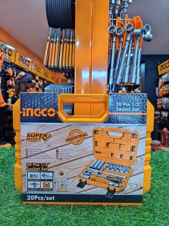 Ingco 12 Pieces 1/2″ Socket Set - HKTS12122 | Supply Master | Accra, Ghana Sockets & Hex Keys Buy Tools hardware Building materials