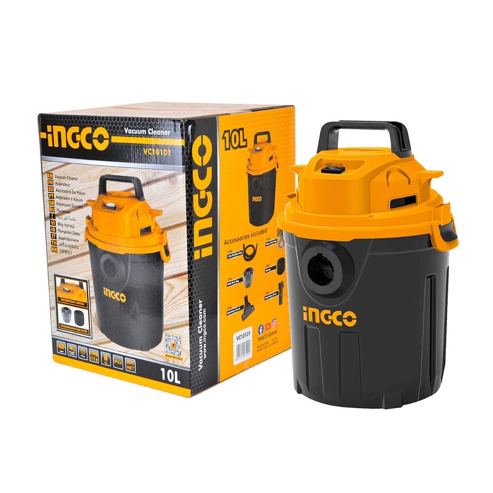 Ingco Wet & Dry Vacuum Cleaner 10 Liters 1000W - VC10101 | Supply Master Accra, Ghana Steam & Vacuum Cleaner Buy Tools hardware Building materials