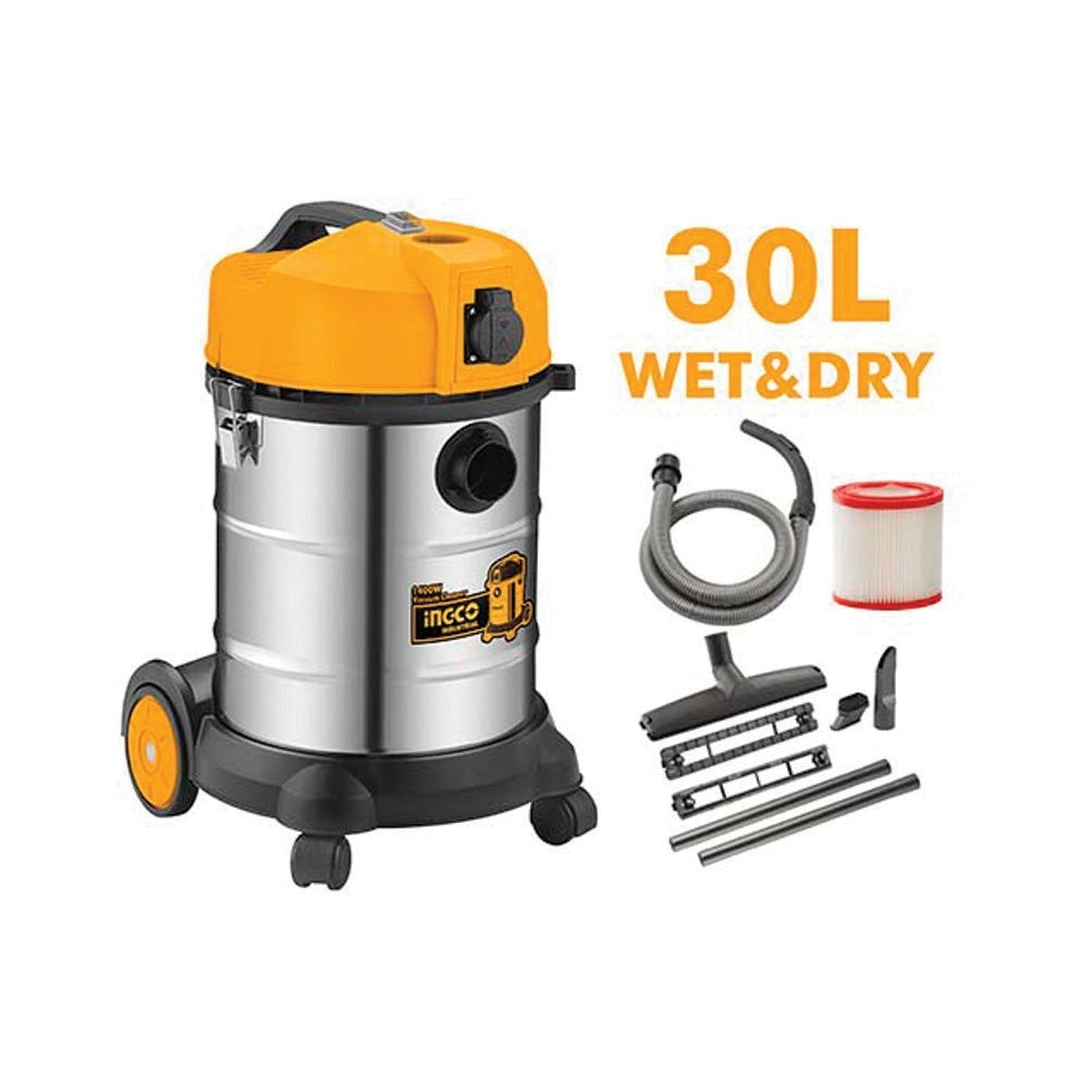 Ingco Wet & Dry Vacuum Cleaner 30 Liters 1400W - VC14301 | Accra, Ghana | Supply Master Steam & Vacuum Cleaner Buy Tools hardware Building materials