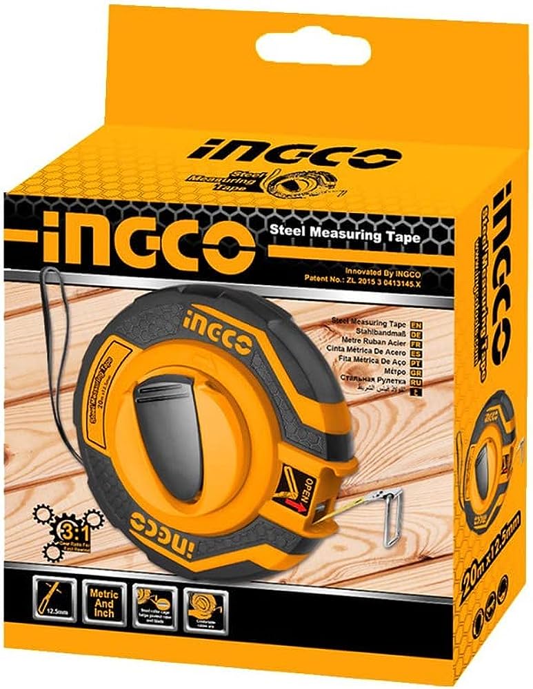 Ingco Steel Measuring Tape 20m x 12.5mm- HSMT8420 | Supply Master | Accra, Ghana Tape Measure Buy Tools hardware Building materials