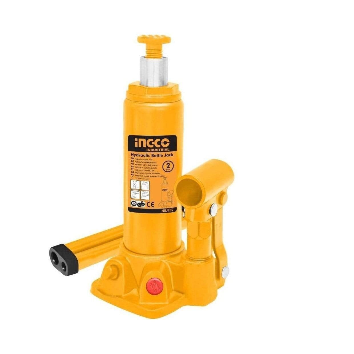 Ingco Hydraulic Bottle Jack 6 TON - HBJ602 | Shop Online in Accra, Ghana - Supply Master Towing and Lifting Buy Tools hardware Building materials