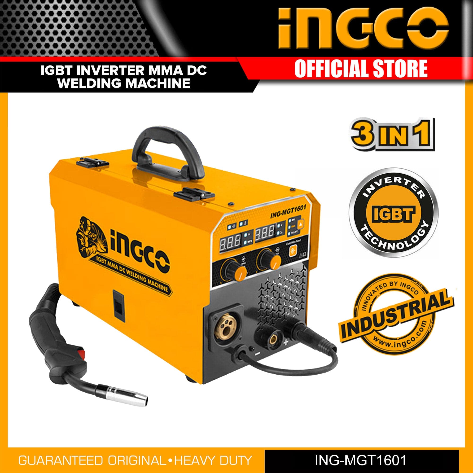 Ingco Inverter MAG/MIG/MMA/TIG Lift Welding Machine 160 AMP - ING-MGT1601 | Shop Online in Accra, Ghana - Supply Master Welding Machine & Accessories Buy Tools hardware Building materials