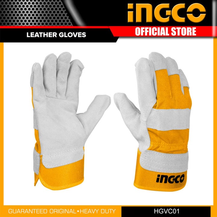 Ingco Leather Gloves - HGVC01 | Buy Online in Accra, Ghana - Supply Master Work Gloves Buy Tools hardware Building materials