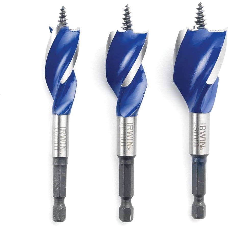 Irwin 6 Pieces 6x Blue Groove Stubby Wood Drill Bit Set - 16mm, 18mm, 20mm, 22mm, 25mm, 32mm | Supply Master Accra, Ghana Drill Bits Buy Tools hardware Building materials