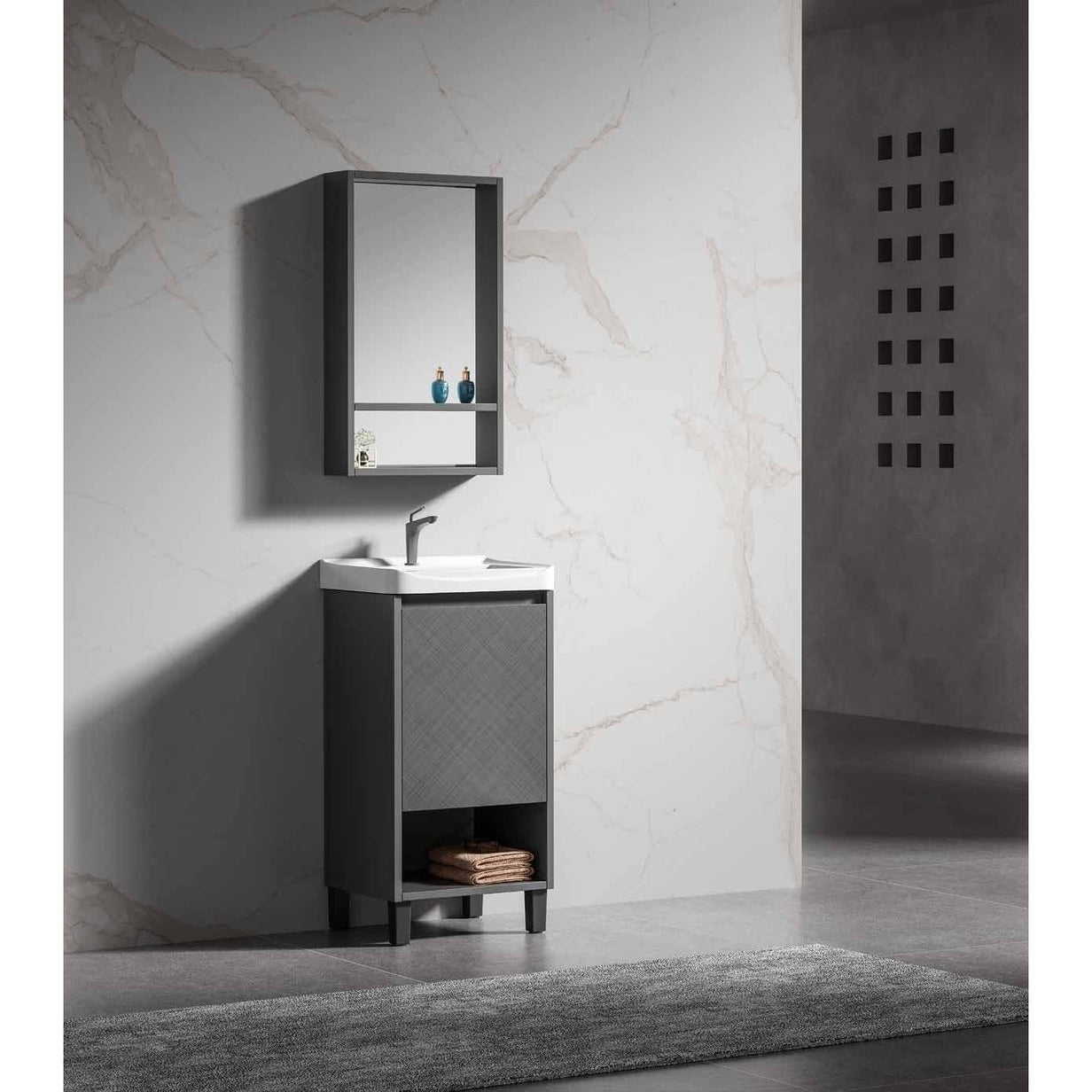 Buy Bathroom Luxury 43cm Wall-Mounted Vanity Cabinet with Mirror - WK-K-9064 | Shop at Supply Master Accra, Ghana Bathroom Vanity & Cabinets Buy Tools hardware Building materials