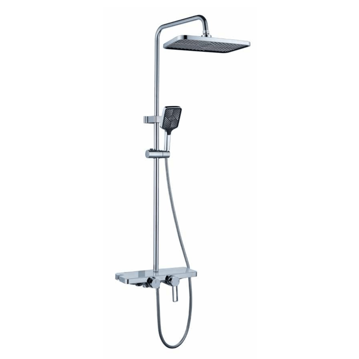Buy WK Bathroom Chrome Wall Mounted Four-Function Square Rain Shower Set - K-8849 | Shop at Supply Master Accra, Ghana Shower Set Buy Tools hardware Building materials