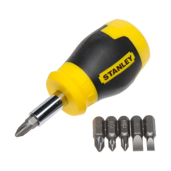 Stanley Stubby Screwdriver With 6 Pieces Screw Bit - 0-66-357 | Supply Master, Accra, Ghana Screwdrivers Buy Tools hardware Building materials