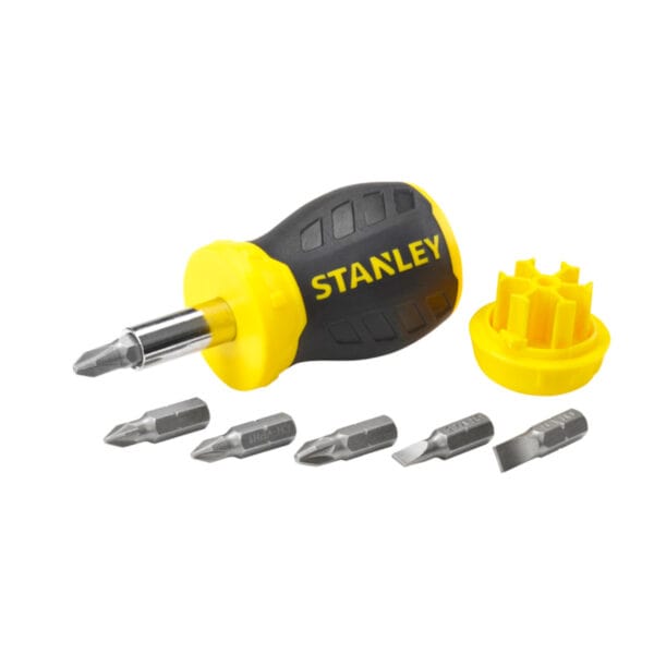 Stanley Stubby Screwdriver With 6 Pieces Screw Bit - 0-66-357 | Supply Master, Accra, Ghana Screwdrivers Buy Tools hardware Building materials