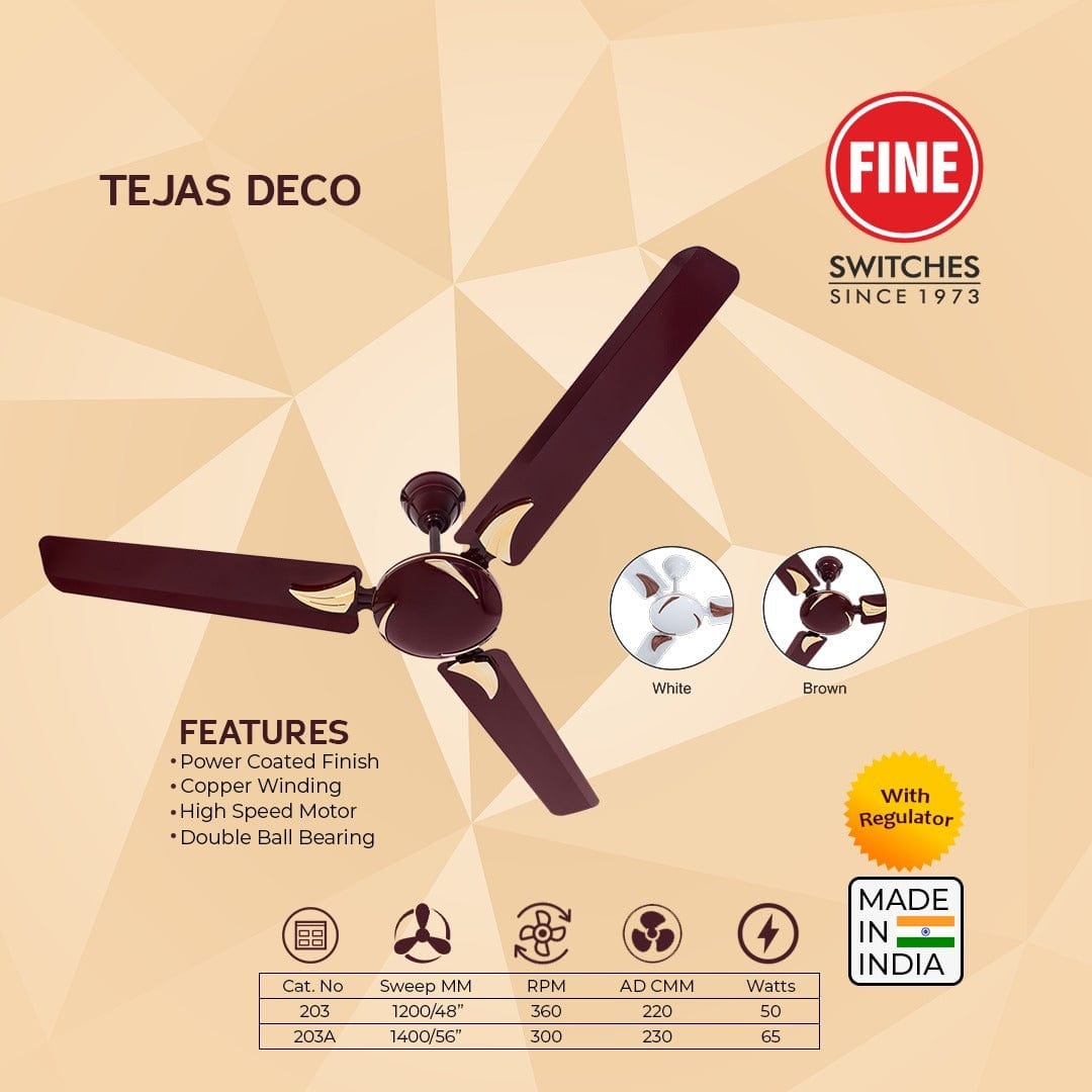 Buy Fine Tejas Deco Ceiling Fan 56" in Ghana | Supply Master Fan & Cooler Buy Tools hardware Building materials