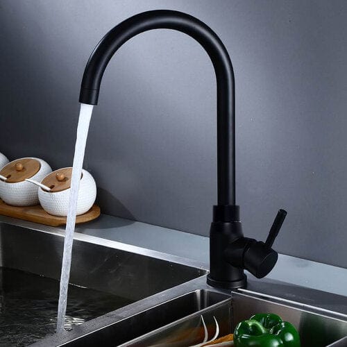 Buy Stainless Steel Kitchen Sink Faucet, Satin Nickel & Black - SK30-206 & SK30-206BL | Shop at Supply Master Accra, Ghana Kitchen Tap Black Buy Tools hardware Building materials