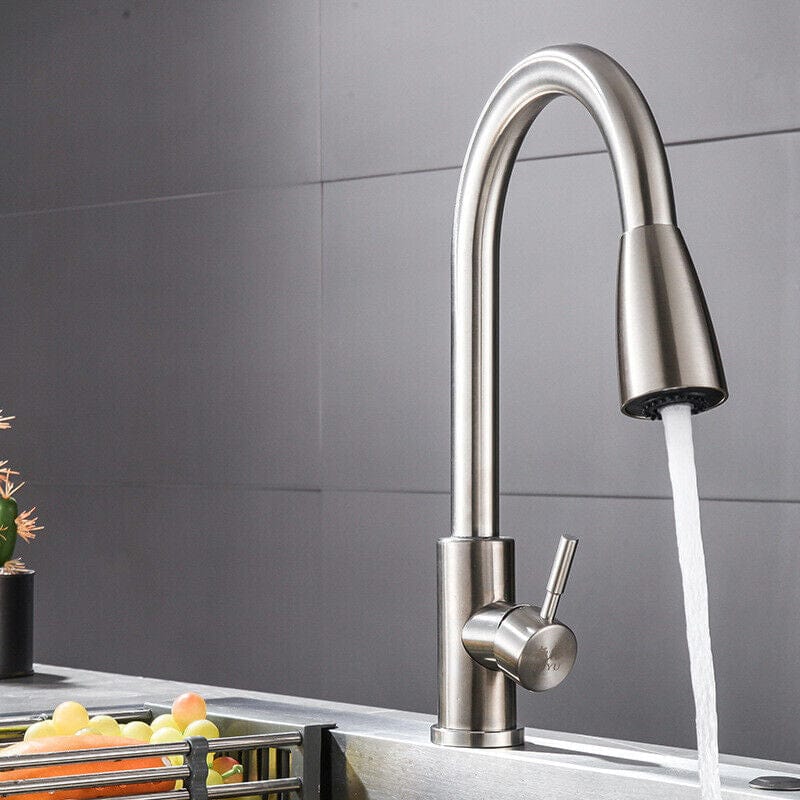 Buy Stainless Steel Satin Nickel Pull Out Sprayer Kitchen Sink Faucet Tap - SKP30-501 | Shop at Supply Master Accra, Ghana Kitchen Tap Buy Tools hardware Building materials